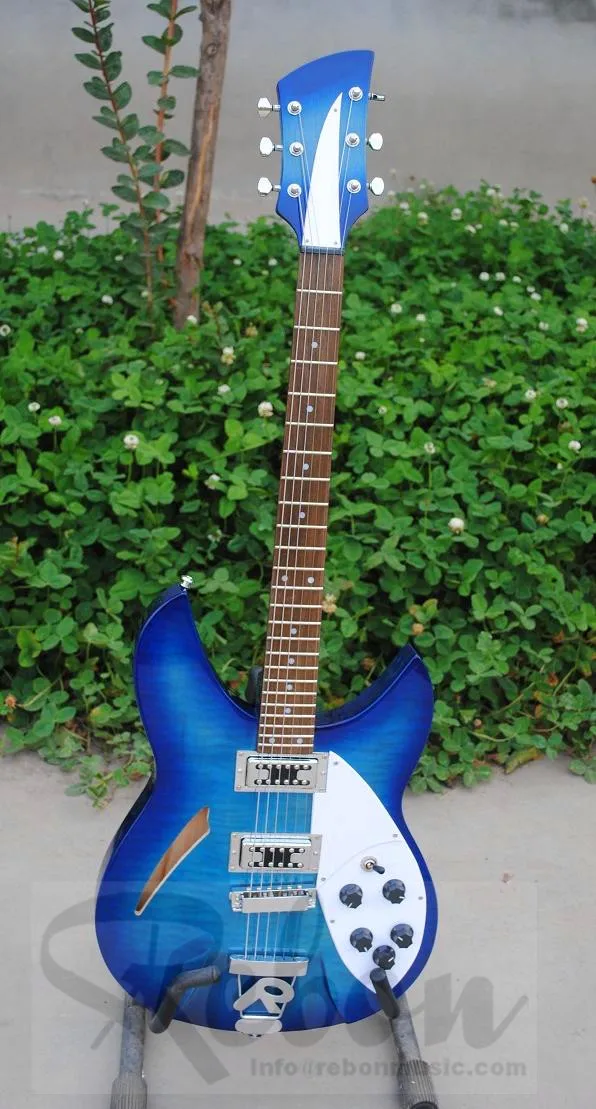 

Weifang Rebon 6 string Ricken electric guitar in blue sunburst colour