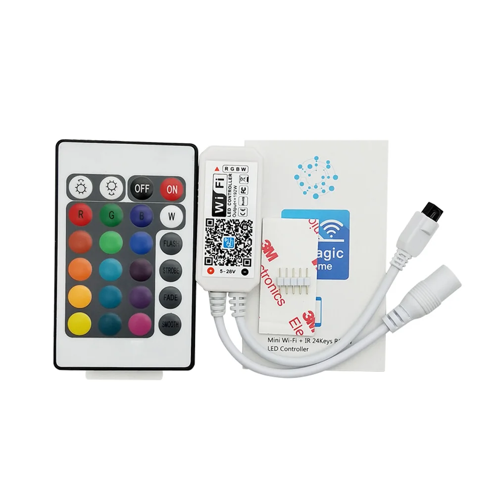 DC5-28V Мини wifi Bluetooth RGB/RGBW Led контроллер Диммер Amazon Alexa Google домашний телефон для полосы светильник