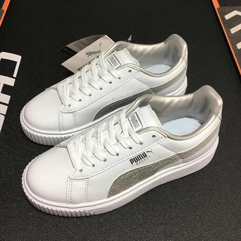 Бесплатная доставка Puma by Rihanna замшевые криперы Женская и мужская обувь дышащая