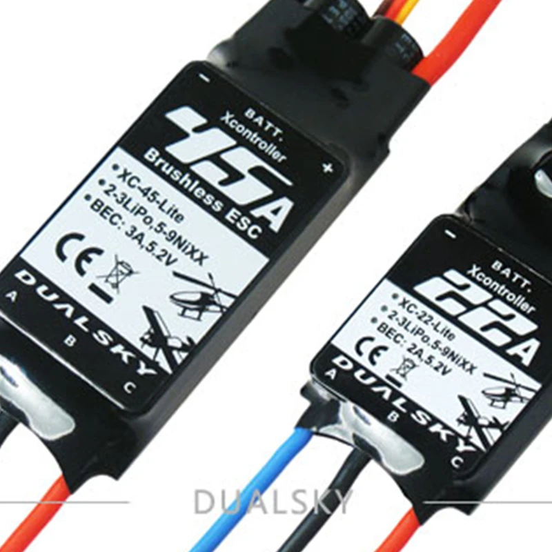 DualSky Xcontroller Lite бесщеточный ESC 12A 22A 45A 65A для радиоуправляемой модели самолета с