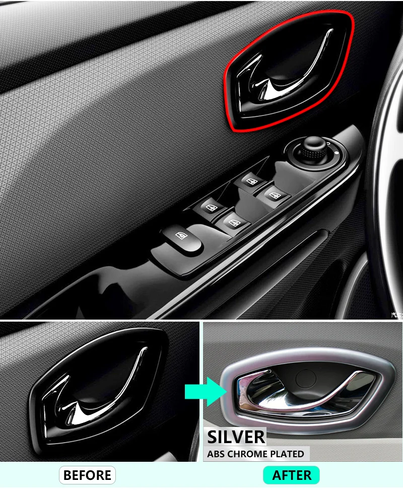 Для Renault Captur Каптур samsung QM3 материя хром внутренняя ручка крышка 2013 2014 2015 2016 2017 2018