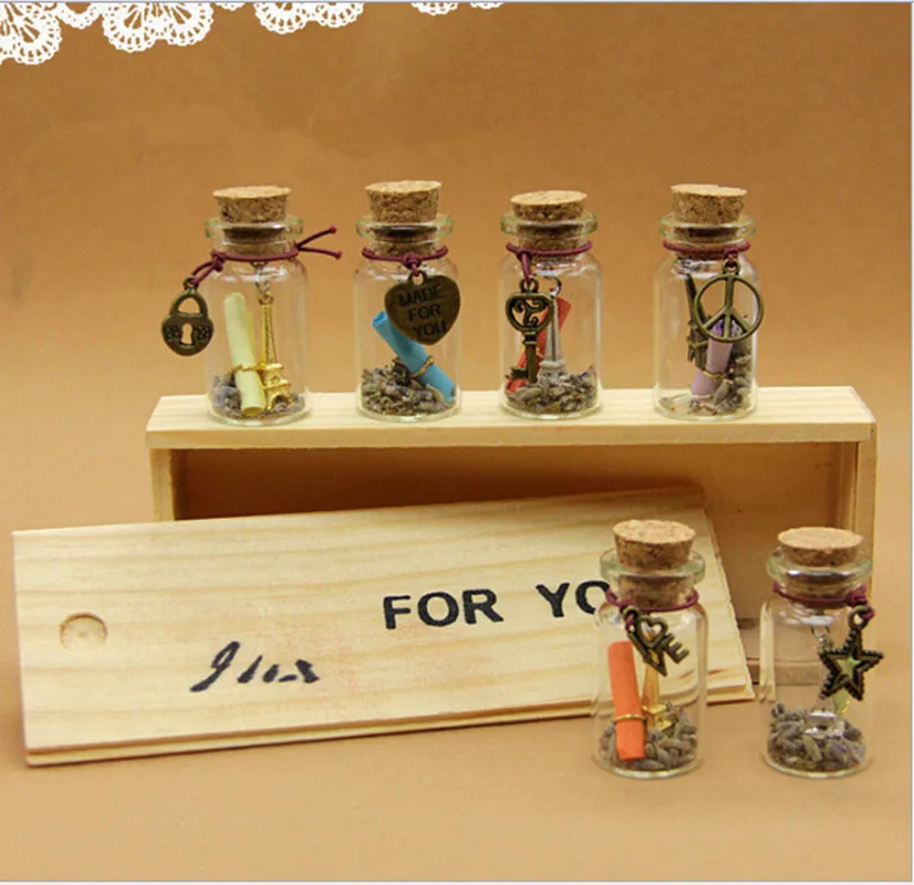 Бесплатная доставка 6 шт. в комплекте мини-пробка лаванды прозрачная пробка