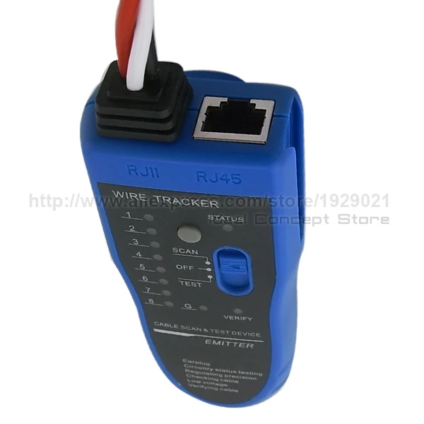 Проводной трекер телефонный LAN кабель RJ45 RJ11 открытый короткого замыкания тестирование светодиодный светильник