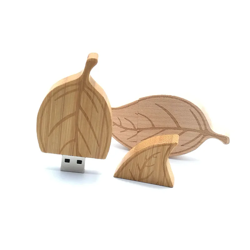 USB флеш накопитель Pendrive Деревянная Карта памяти 4 ГБ 8 16 32 64 красивые листья u диск