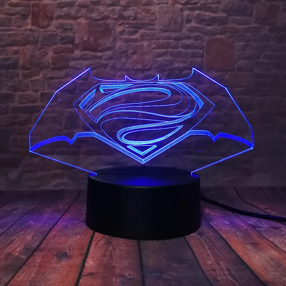 Marvel& DC Legends, 3D фигурка Бэтмена, Супермена, Железного человека, Человека-паука, экшн-героя, 7 цветов, меняющиеся вентиляторы для мальчиков, подарки на день рождения, Рождество