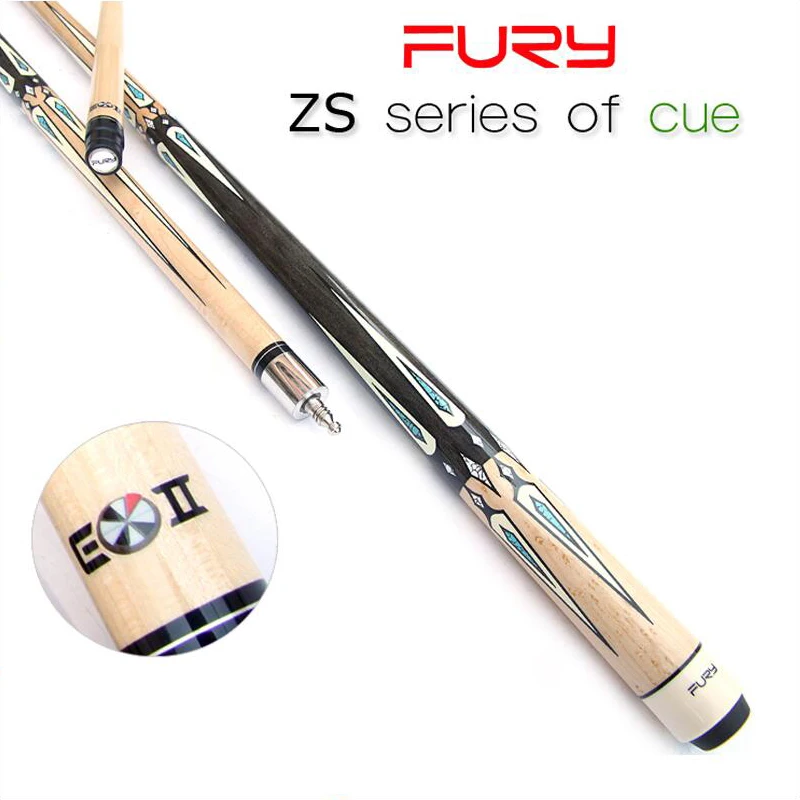 Original FURY Cue with Case 11.75mm/13mm Tip 2-Piece Pool Cue/Pool Stick Kit Decal&Ergonomic Design Hardwood Canadian Maple
