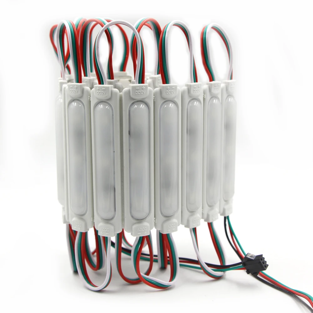 20 шт. светодиодный модуль WS2811 3LED 12В LED садовый свет 5050 SMD RGB Водонепроницаемый