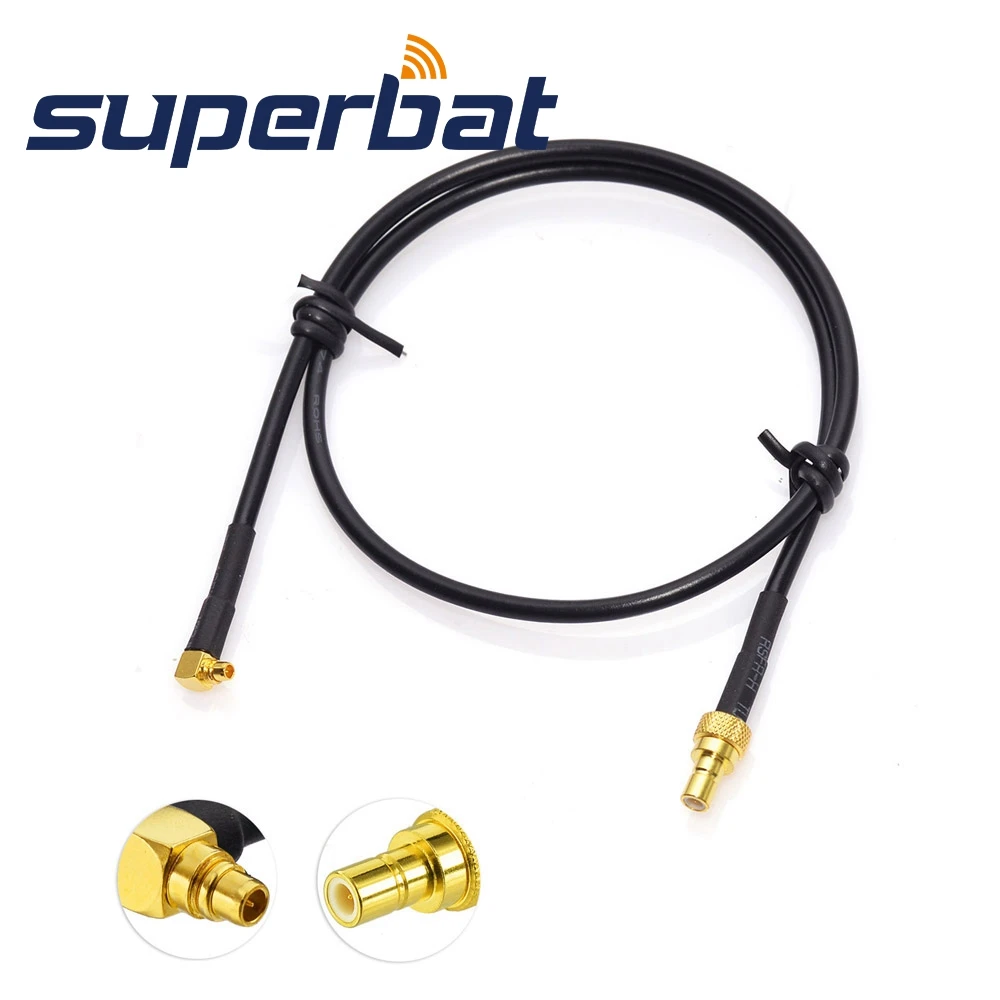 Superbat DAB/DAB+ Car Radio Aerial MMCX Plug to SMB Male Adapter Cable for Sonichi S1000-DAB