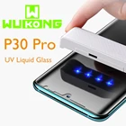Защитное стекло WuKong для Huawei P30 Pro, закаленное, полное покрытие, жидкий клей