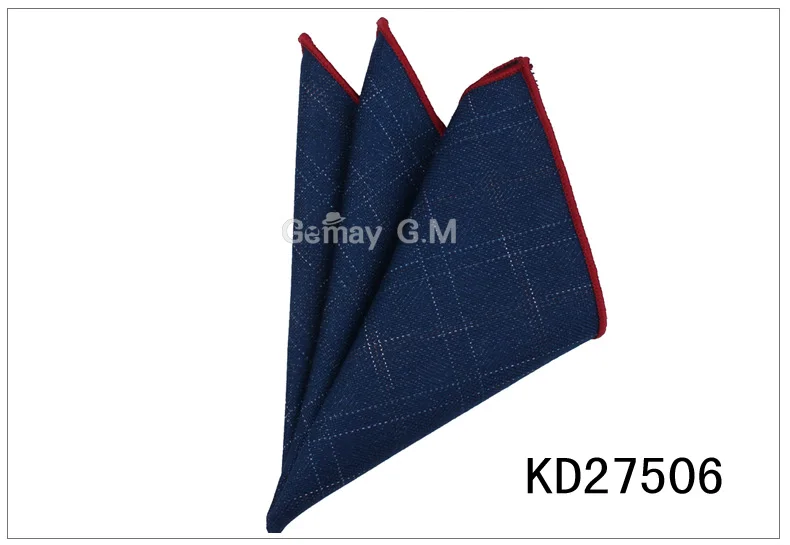 KD27506 Модные хлопковые шерстяные карманные квадратные костюмы носовые платки для мужчин клетчатые мужские носовые платки повседневный костюм квадратные носовые платки вечерние полотенца - Цвет: KD27506