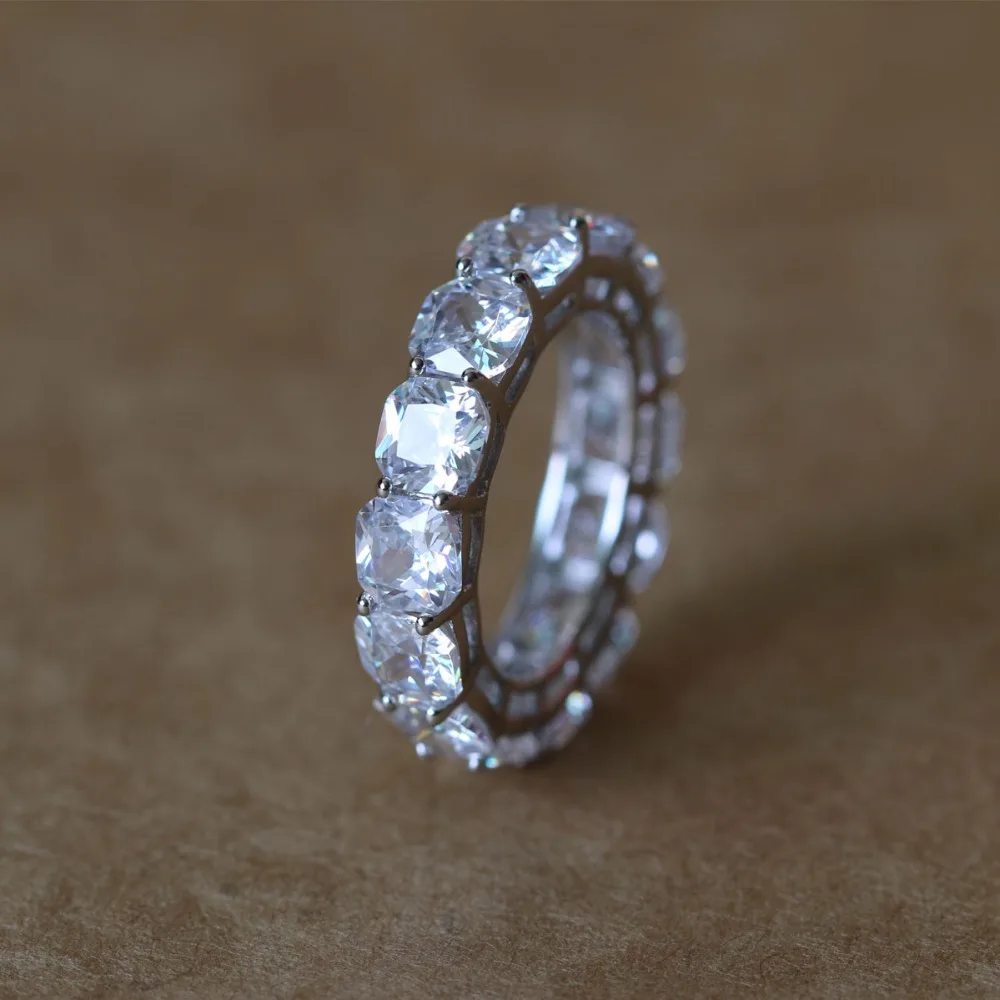 925 пробы, серебряное, белое покрытие золотом и родием, кольцо, ювелирное изделие, полный циркониевый кристалл, подходит для большого циркониевого кристалла, кольца разных цветов