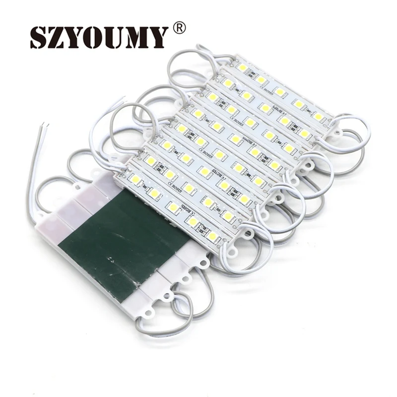 

SZYOUMY 5050 SMD 5LEDs LED Module White/Warm White/Red/Green/Blue Waterproof Light Advertising lamp DC 12V Wholesale