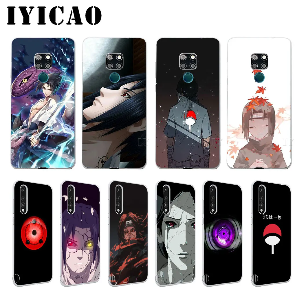 Жесткий чехол IYICAO Naruto Uchiha Itachi Sasuke для Huawei Honor 6A 6C 7A 7C 7X 8 8X 9 10 20 9X Lite Pro Play Note View