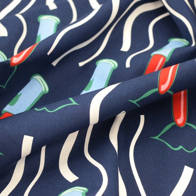 Глубокий синий низ волнистая помада реактивное окрашивание ткань из чистого