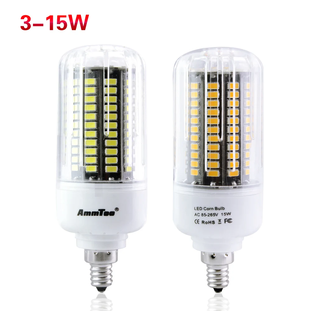 6 шт. без мерцания лампада LED E17 кукурузный свет 85 265 в 5736 точечная лампа Bombillas