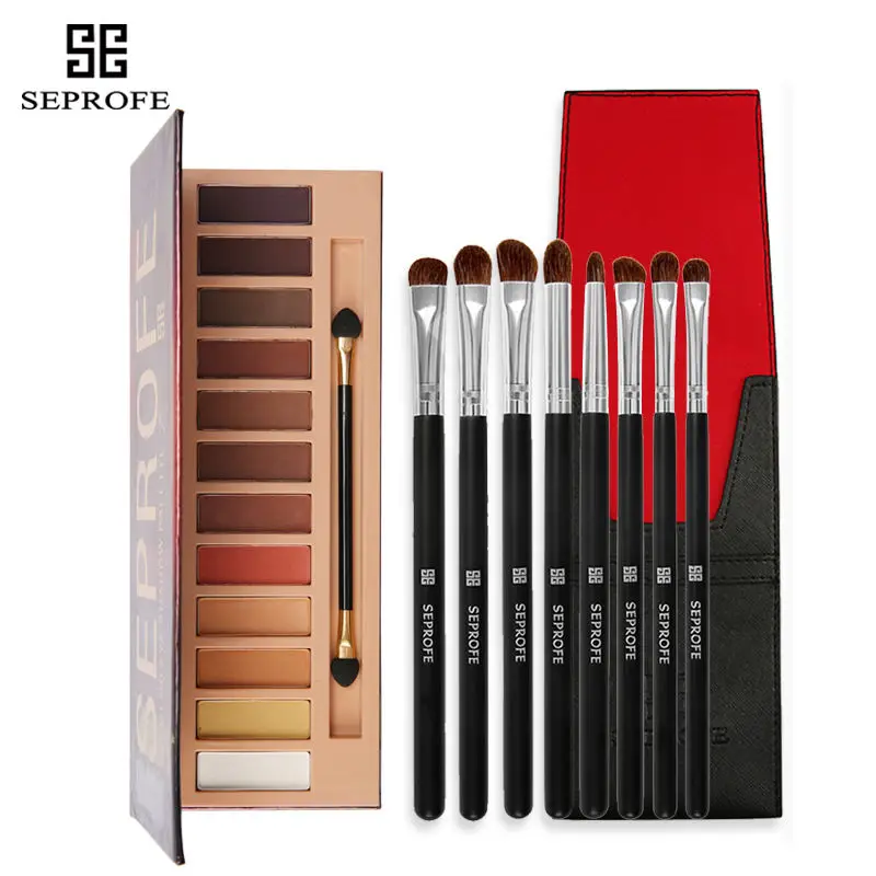 New 12 Colors Eyeshadow Palette Makeup Glitter Shimmer Matte Eye Shadow Pallete Make Up Cosmetic Long Lasting With Makeup brush