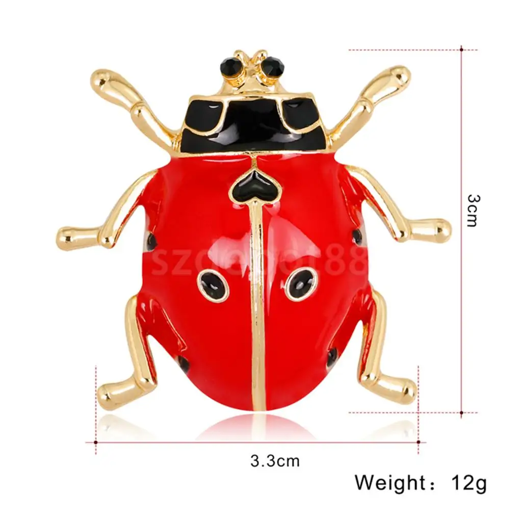 2 шт. эмалированная Божья коровка божья насекомое брошь булавки для женщин и