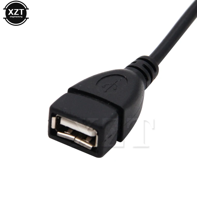 Кабель адаптер Micro USB 2 0 Male Female OTG для флеш накопителя 10 см 90 градусов под прямым