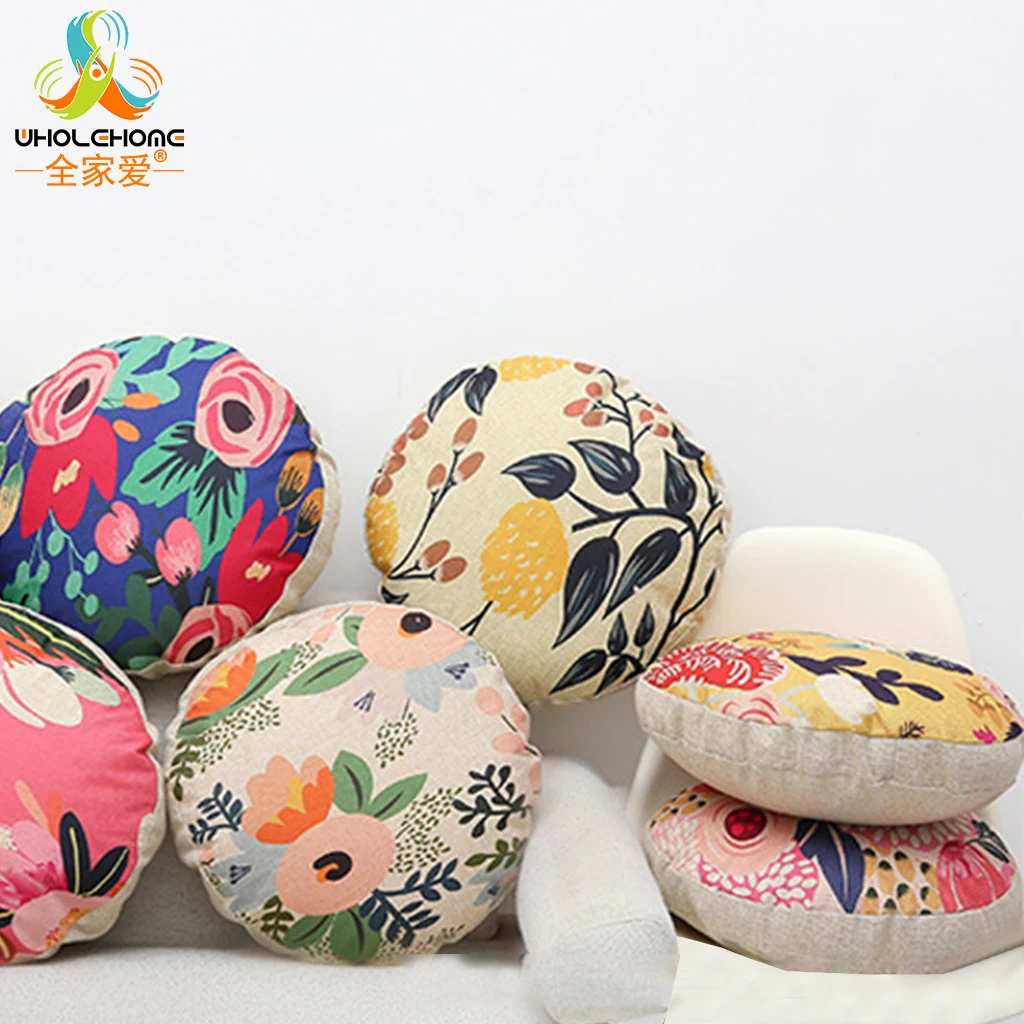 Цветочная китайская круглая подушка для сиденья креативная супер мягкая