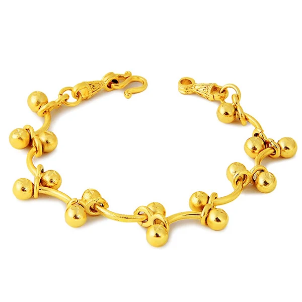 Gold Vietnam Sand Gold Bracelet Fashion Beaded Bracelet Gold Bracelet Wedding Jewelry for Women - Окраска металла: Gold