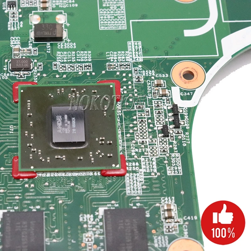 NOKOTION 646967-001 Материнская плата ноутбука для hp EliteBook 8560 P 6560B материнская плата QM67 DDR3 HD 6470 M полный тест
