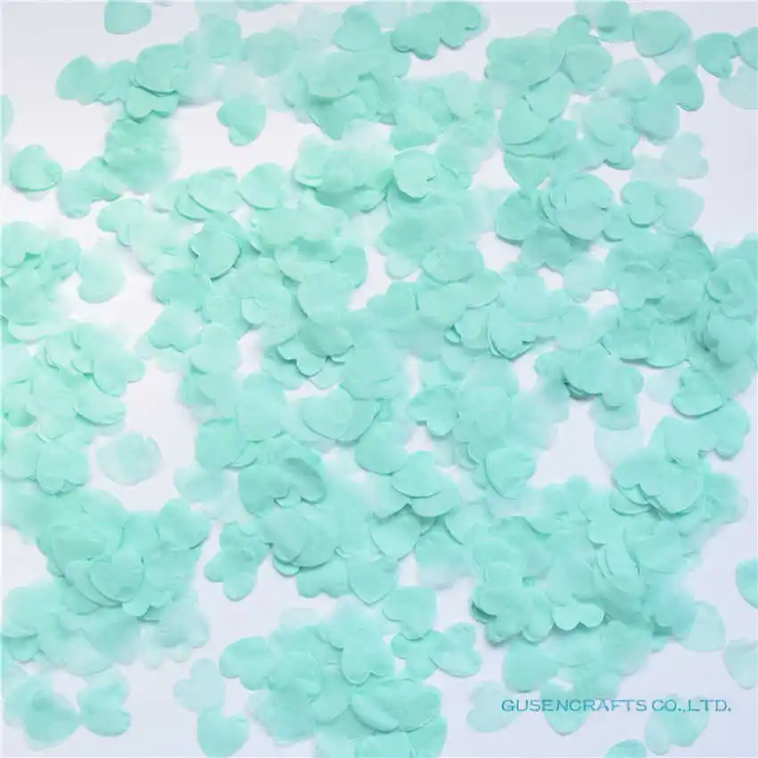 HC26 Mint Green 1500 шт./упак. сделай сам процесс в форме сердца охрана окружающей среды бумаги цветочные лепестки для свадьбы Вечерние Декор разброс конфетти - Цвет: HC26 Mint Green