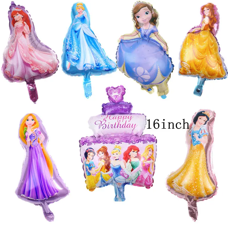 XXPWJ New 7pcs/lot mini cake princess balloon Birthday party decoration decorative Self sealing X-195 | Дом и сад