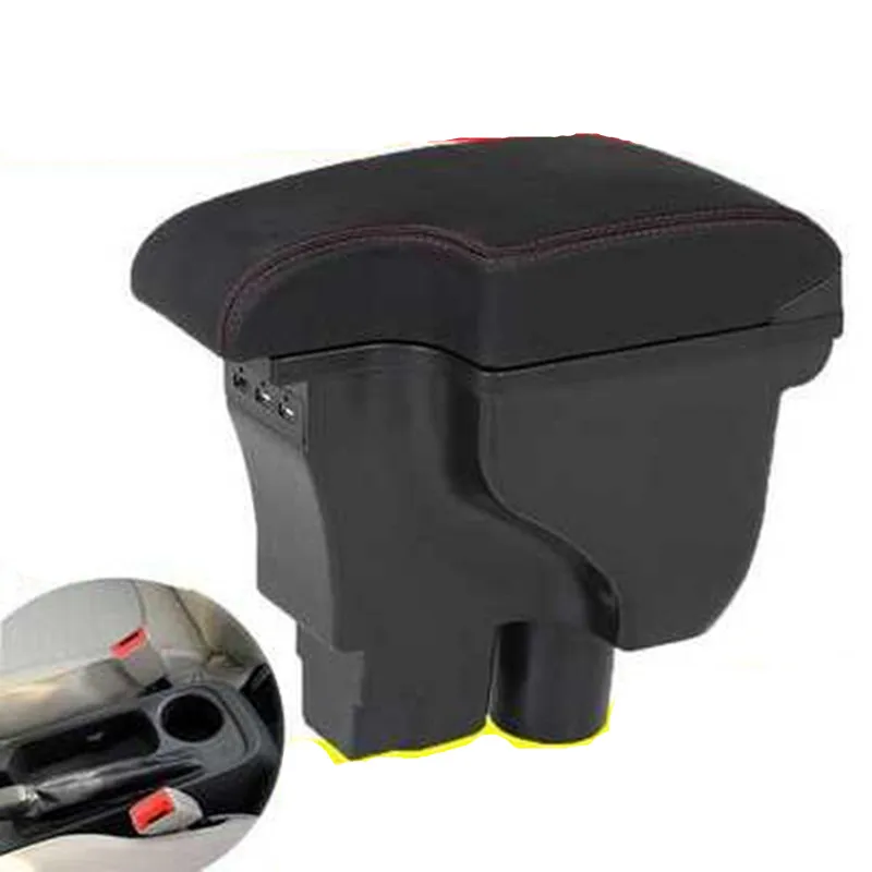 Black red line Для Chevrolet Sail 3 подлокотник центральный магазин содержимое коробка для хранения - Название цвета: Black red line