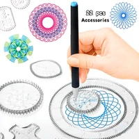 22pcs spirograph drawing toys set interlocking gears wheels geometric ruler drawing accessories creative educational kids toy