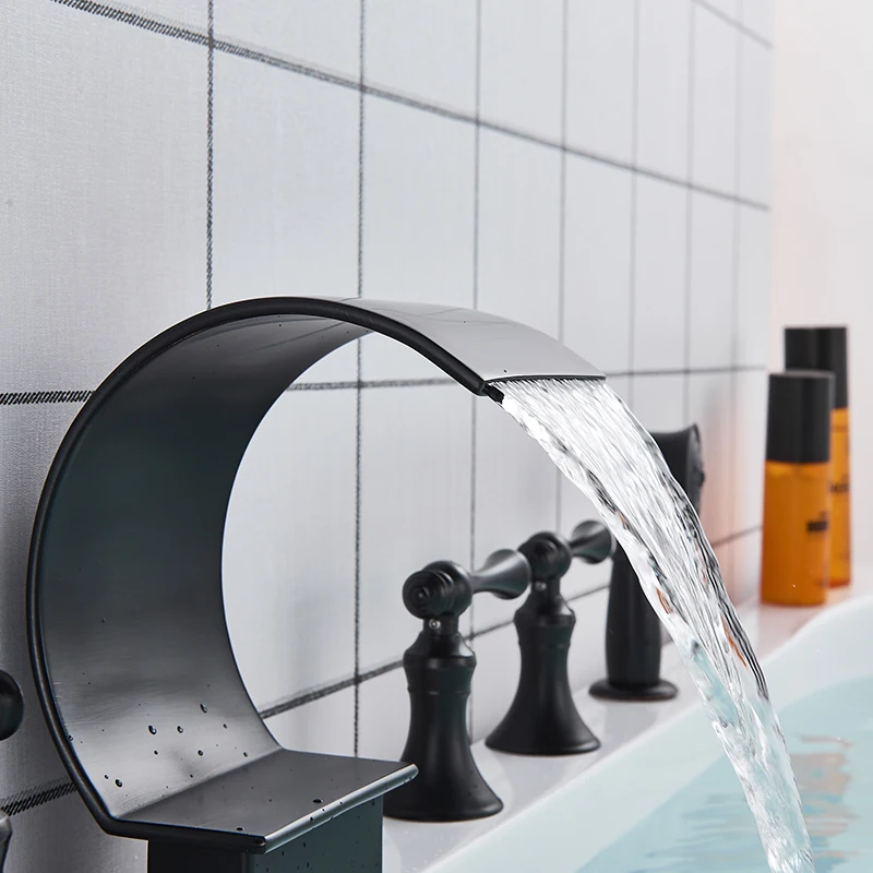 Смеситель для ванной комнаты смеситель горячей и холодной воды с широким носиком