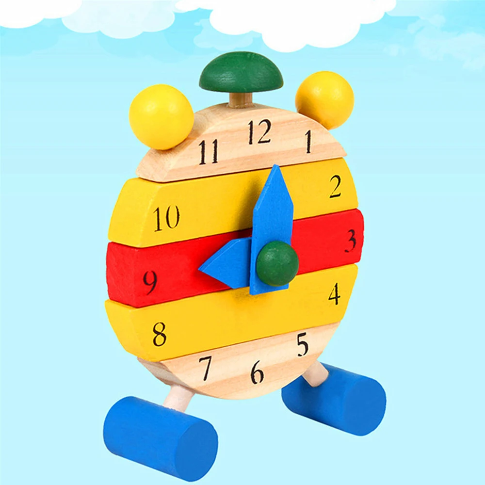 Bearoom Монтессори Деревянные головоломки Мини Часы игрушки забавные Обучающие