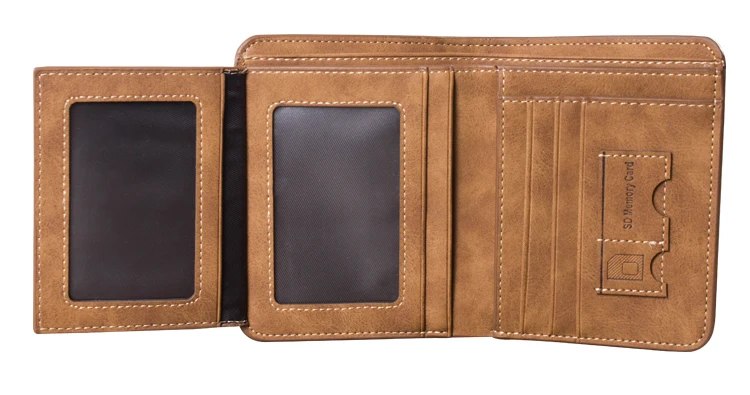 2017 Лидер продаж модные мужские бумажники синего кофе искусственная кожа высокое