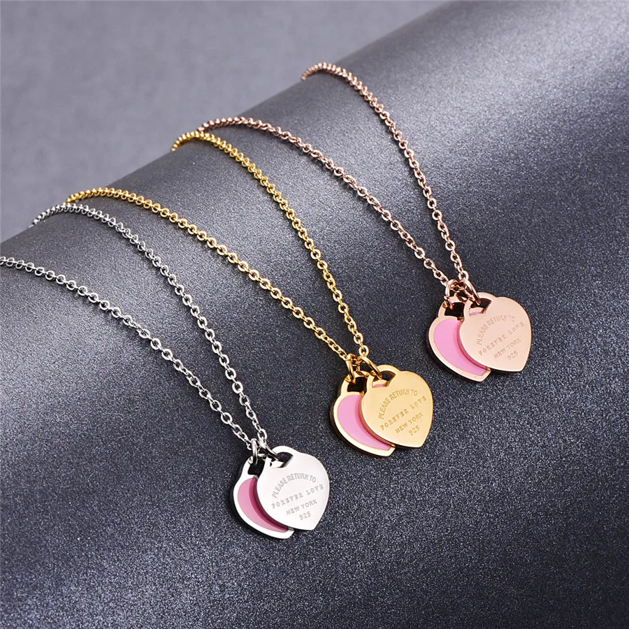 Женская подвеска Martick из нержавеющей стали золотого цвета розового и зеленого с