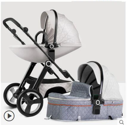 Babyfond/детская коляска с высоким пейзажем 2 в 1 детская легко откидывающаяся