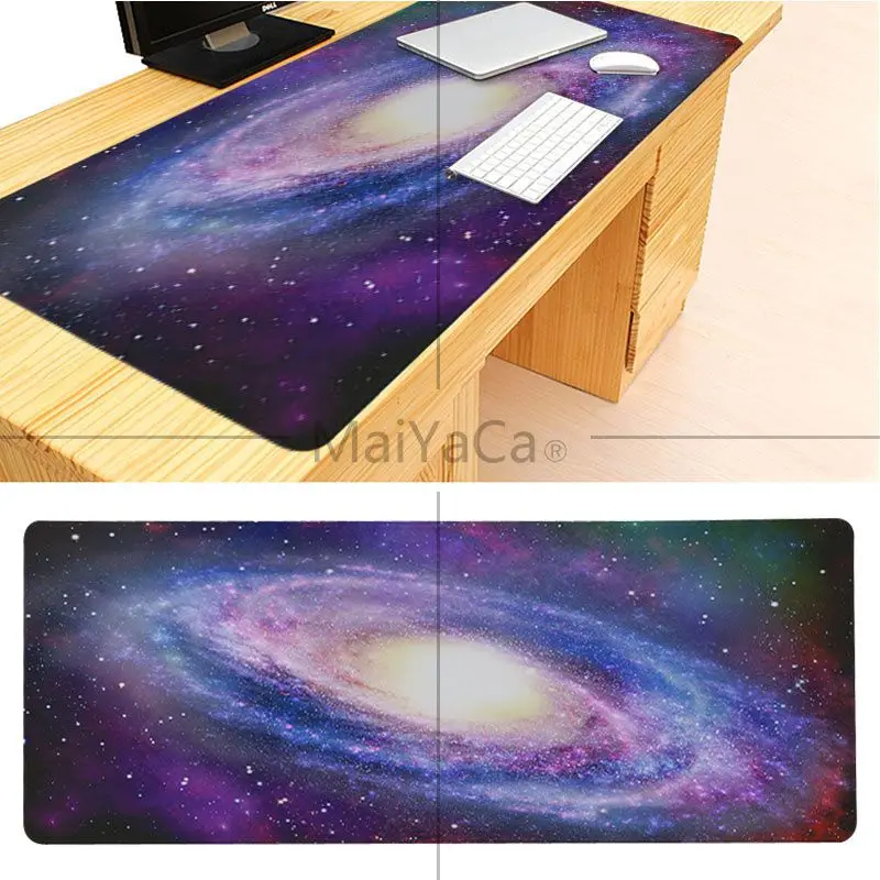 MaiYaCa мой любимый Galaxy Space Universe большой коврик для мыши PC компьютерный коврик хорошее качество фиксирующий край большой игровой коврик для мыши - Цвет: Lock Edge 30x80cm