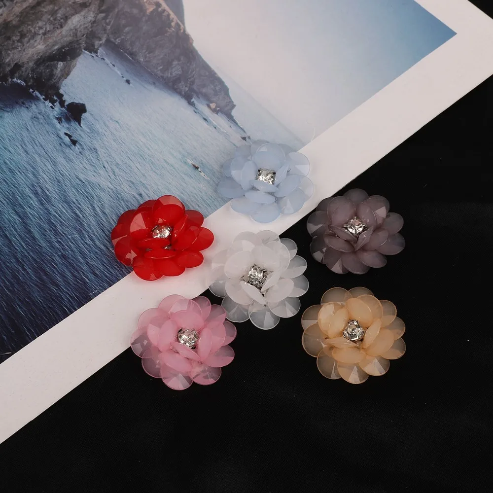 1 шт. 3 2 см подвески в виде цветов с акриловыми вставками фурнитура ручной работы