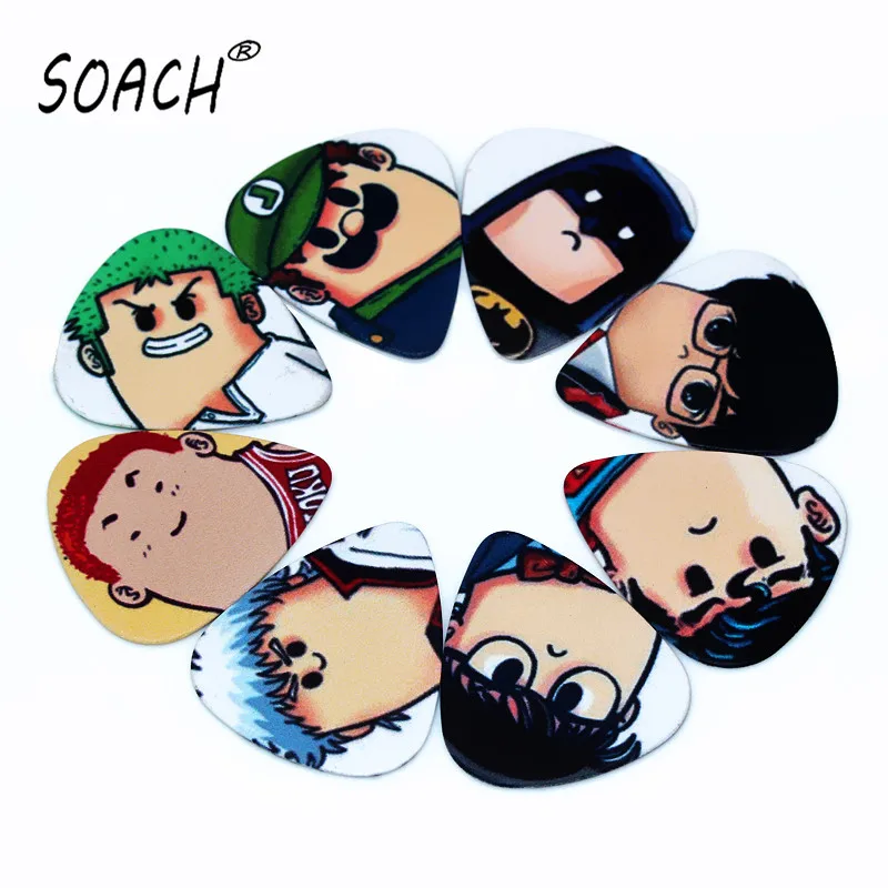 

SOACH 50PCS 0.71mm Hot sale exquisite high quality two side earrings pick DIY design Crooked neck pick guitar picks Accessories