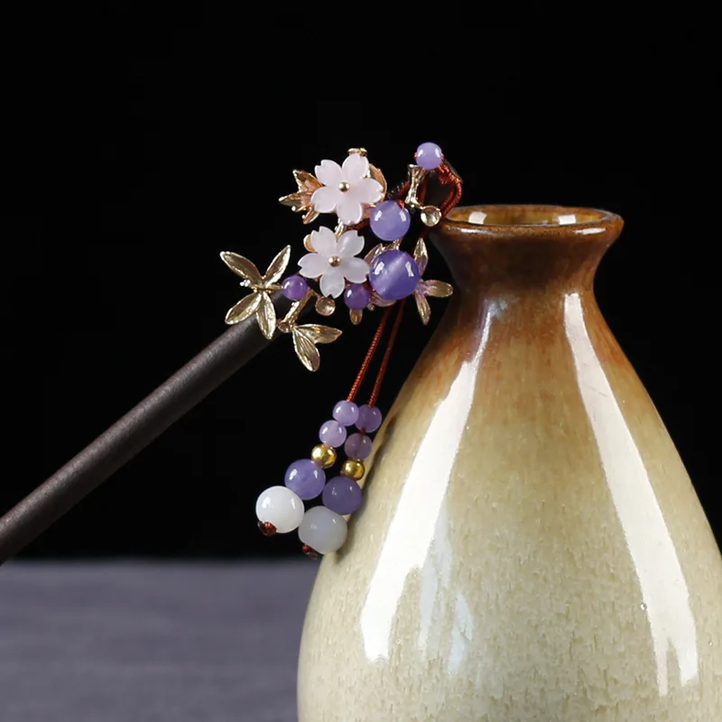 06 Hair Sticks Винтажные кисточки ручной работы, китайские деревянные палочки для волос для женщин, этнические шпильки для волос, украшения для волос, модные украшения для волос, аксессуары - Окраска металла: 06 Hair Sticks