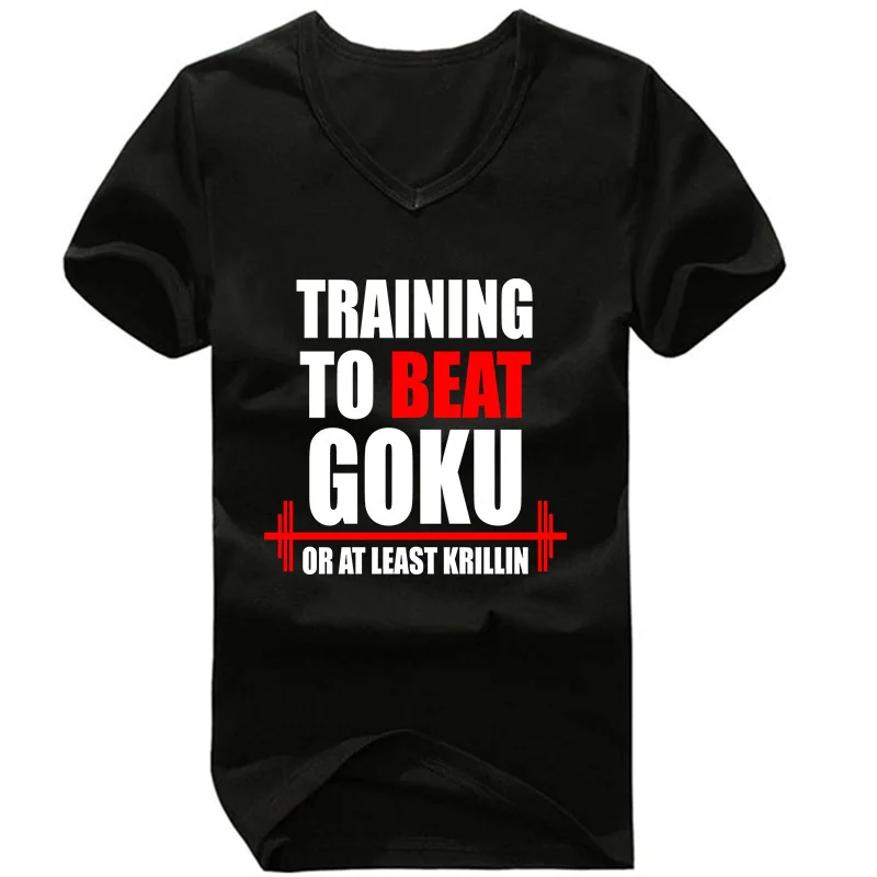 Бренд Goku мужская V шеи футболка с коротким рукавом рэп мужчины хип хоп футболки