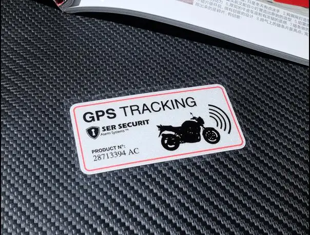 Предупреждающая этикетка, gps система слежения, стикер, противоугонная отражательная Виниловая наклейка для автомобиля, motocrclye, велосипедная наклейка