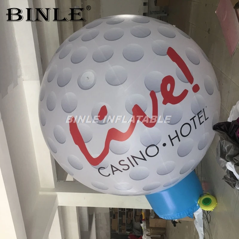 

China supplier customized giant golf ball shape inflatable ground balloon with logo print for advertising