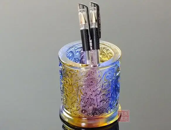 9 см стеклянный держатель для ручек креативный модный Дракон настольное