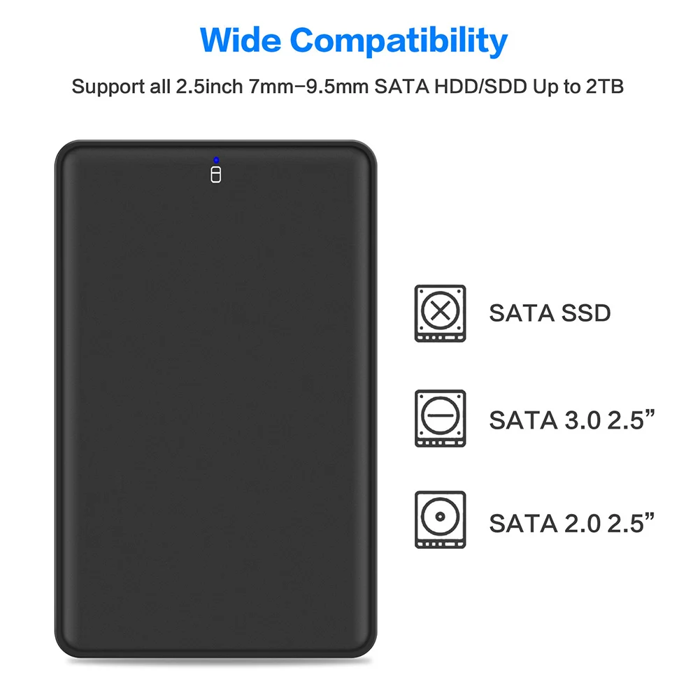 USB 3.0 to 2.5 Inch SATA Hard Drive External Enclosure HDD Mobile Disk Box IJS998 |