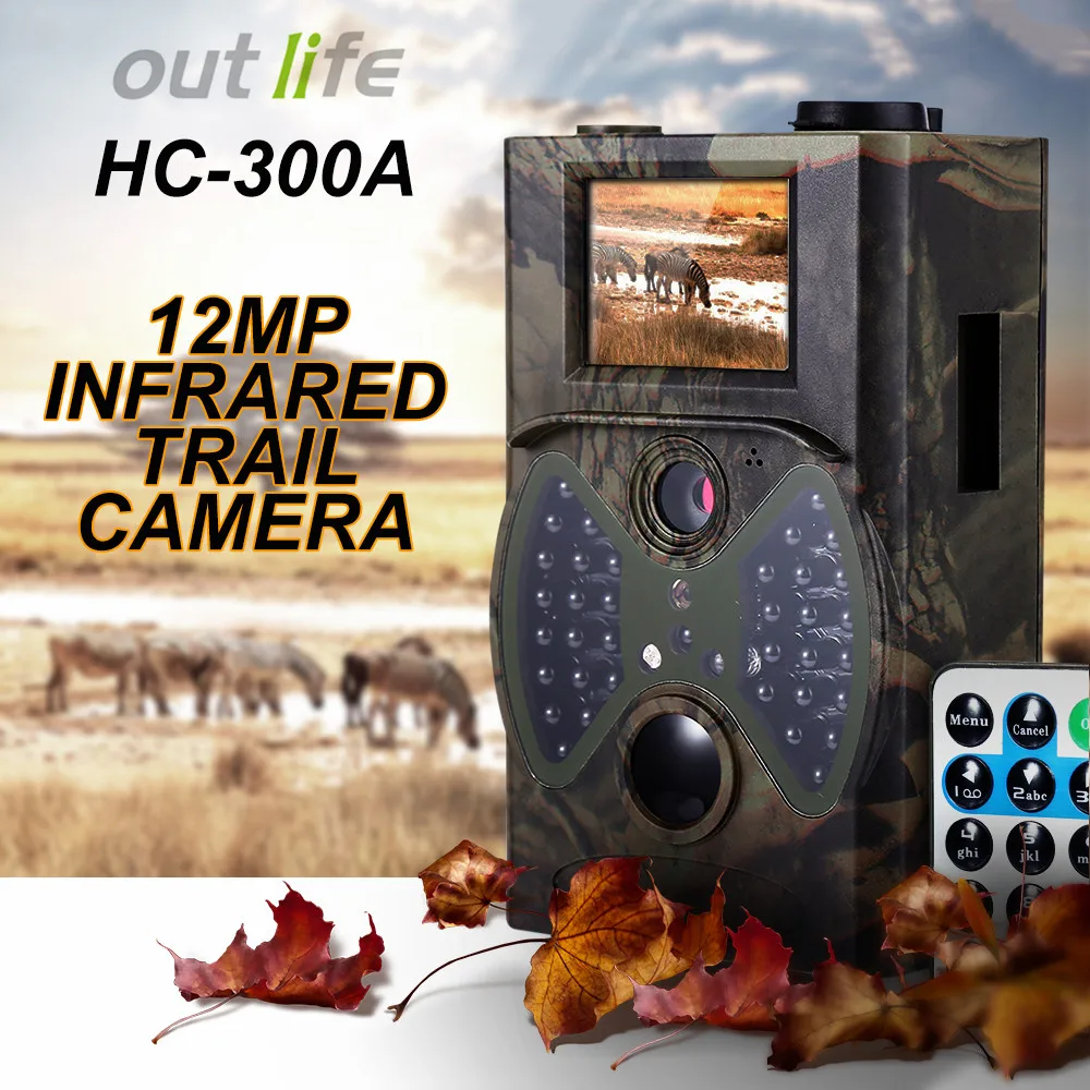 HC300A камера для охоты HD 1080P 12MP цифровая инфракрасная наблюдения за дикой природой