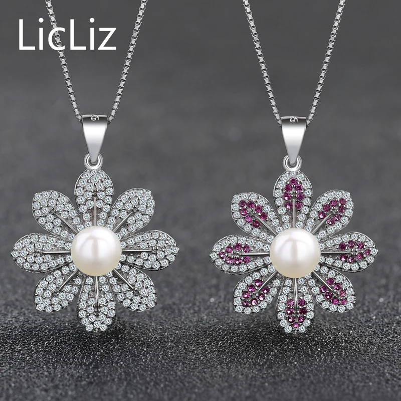 Женский кулон из серебра 925 пробы с пресноводным жемчугом|pendant woman|pendant 925pendant flower |