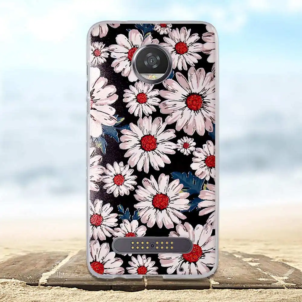 Чехол накладка для Motorola Moto Z2 Play мягкий силиконовый чехол из ТПУ чехлы телефонов с