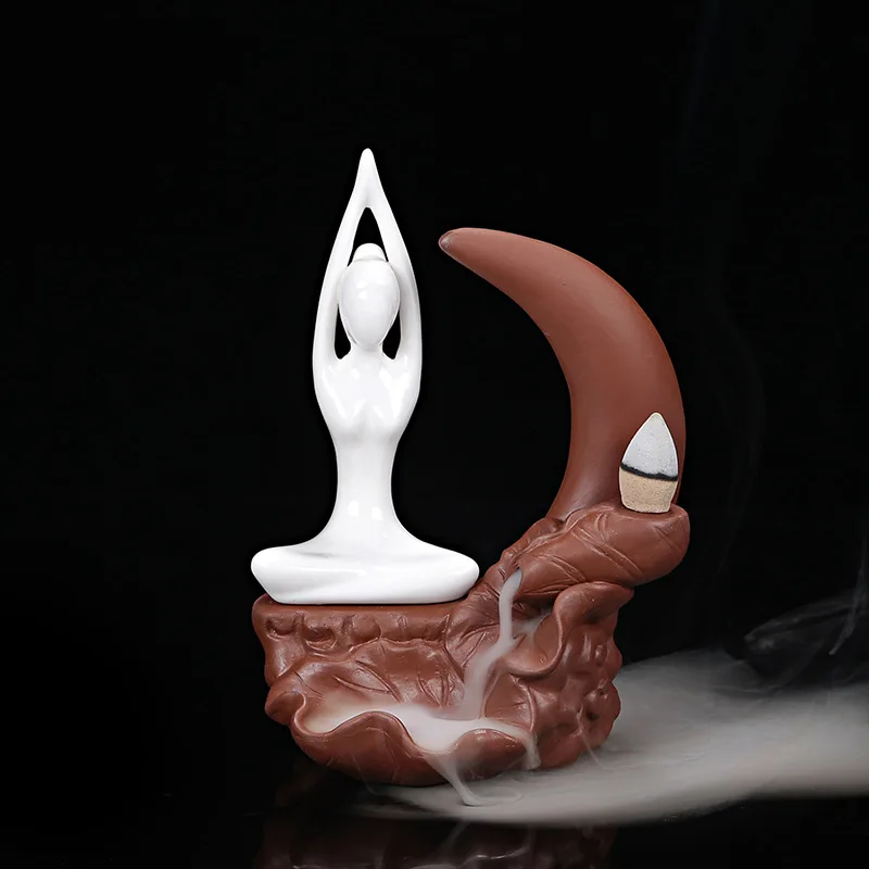 Благовония с лунным Луном для пруда йоги девочек 10 шт. ладанов керамических