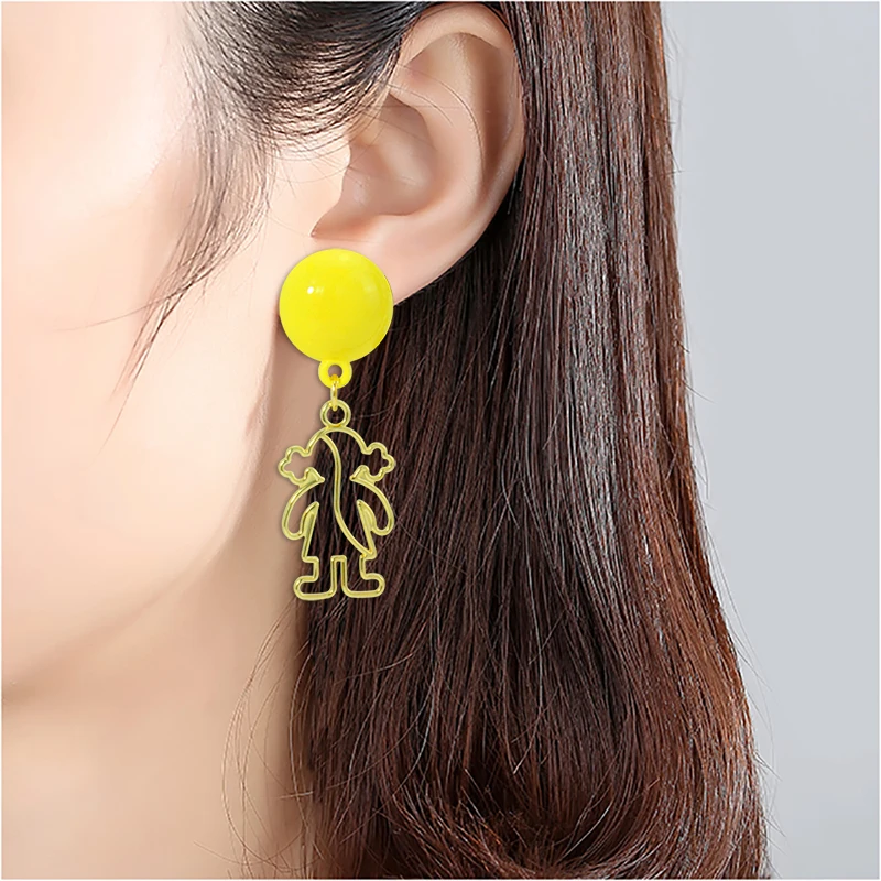 Корейский стиль милые геометрические Асимметричные металлические Висячие