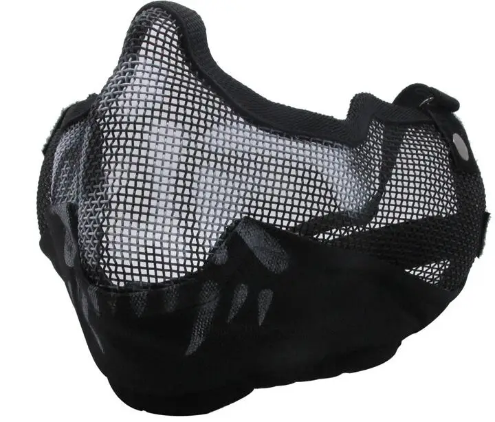 Высокое качество V2 жесткий металлическая сетка половину лица страйкбол защиты с