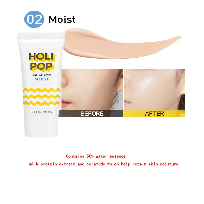 Moist HOLIKA HOLIKA Petit BB Cream 30ml Perfect CC Cream Foundation Concealer Nude Base Face Whitening Makeup Primer Korea Cosmetics - Цвет: Moist